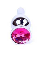 Анальна пробка - Jewellery Silver Long Plug Pink