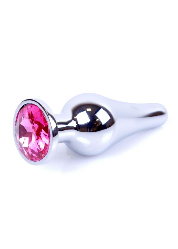 Анальна пробка - Jewellery Silver Long Plug Pink