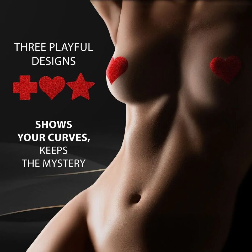 Пестіси - Le Desir Nipple Cover Set Red (3 пари)