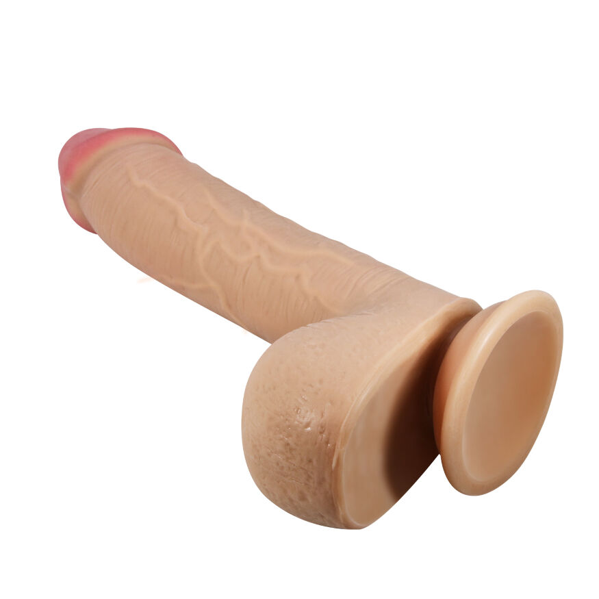 Фаллоимитатор на присоске, с эффектом скользящей кожи LyBaile - Sliding Skin 9,2'' Flesh, BW-008040LP