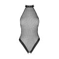 Passion MOONLIGHT BODY - Эротический боди в сетку, S/M (черный)