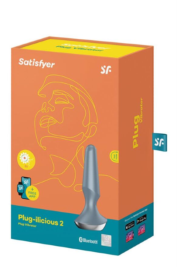 Анальная пробка с функцией управления смартфоном SATISFYER PLUG-ILICIOUS 2 ICE BLUE