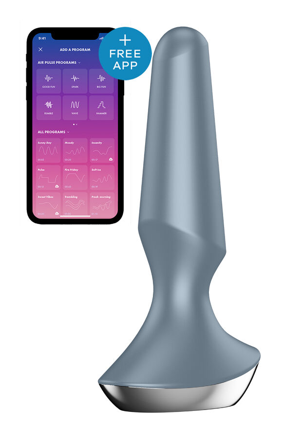 Анальная пробка с функцией управления смартфоном SATISFYER PLUG-ILICIOUS 2 ICE BLUE