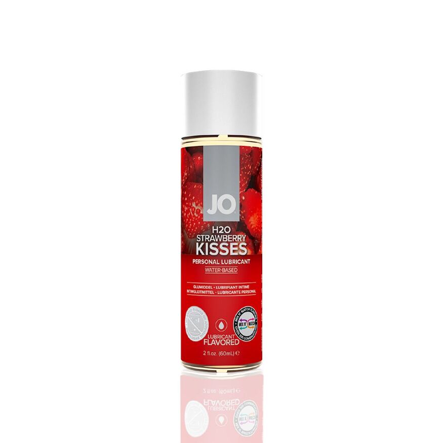 Смазка на водной основе System JO H2O - Strawberry Kiss (60 мл) без сахара, растительный глицерин