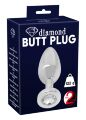 Анальна пробка з каменем You2Toys Jewel Buttplug, срібляста, Small