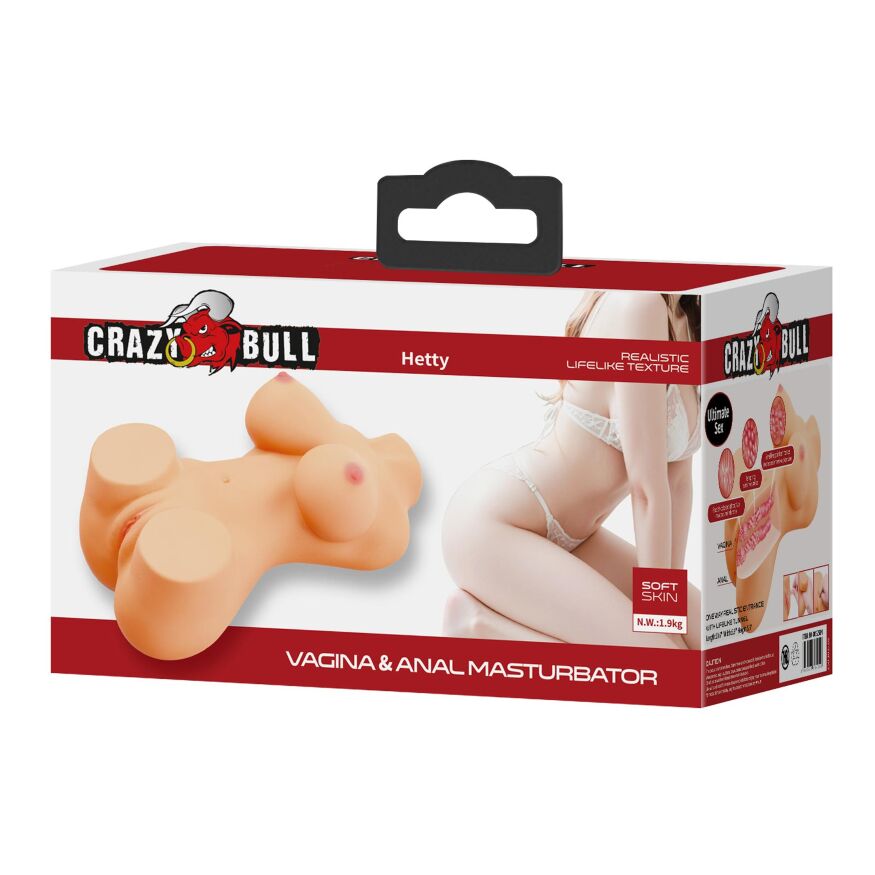 Мастурбатор міні-торс вагина и анус Crazy Bull - Hetty Vagina &amp; Anal Masturbator