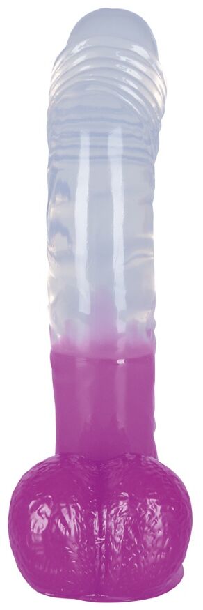 Фаллоимитатор с мошонкой - Ready Mate Clear/Lila