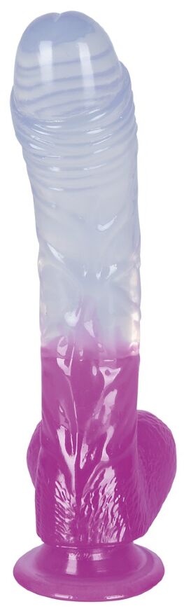 Фаллоимитатор с мошонкой - Ready Mate Clear/Lila