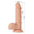 Фалоімітатор з пружною мошонкою Beautiful Encounter Bahamut Dildo Flesh
