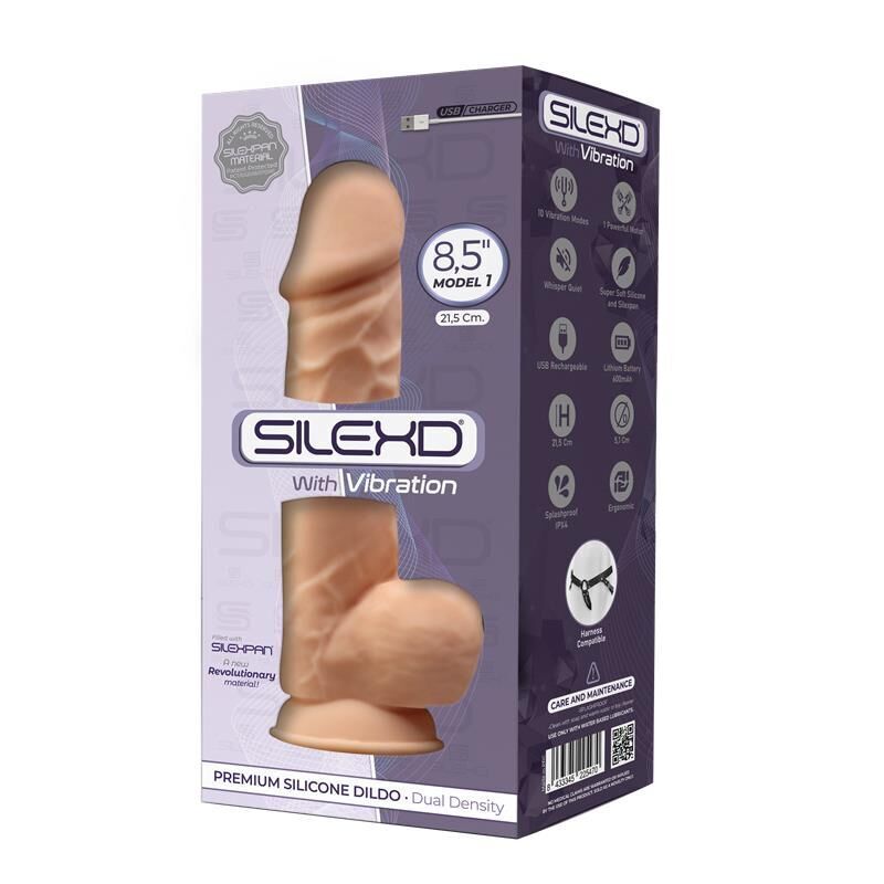 Фалоімітатор з вібрацією SilexD Norman Vibro Flesh (MODEL 1 size 8,5in) (м'ята упаковка!!!)