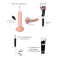 Тонкий фалоімітатор, що кінчає Strap-On-Me Squirting Cum Dildo Realistic Vanilla, діам. 3,5 см, силікон
