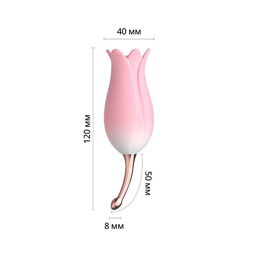 Ультразвуковой вибратор для клитора Otouch Bloom Ultrasonic Clitoris, 3 насадки