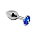 Анальная пробка Alive Mini Metal Butt Plug Blue M