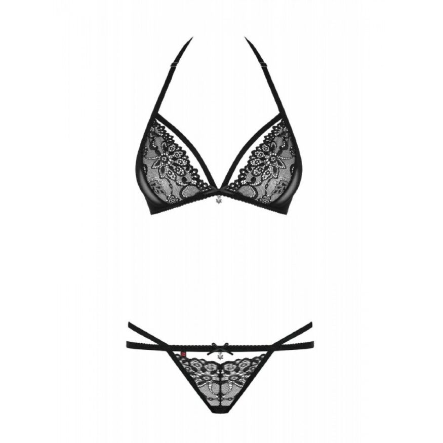 Комплект Obsessive 838-SET - 1 2 pcs set black L/XL