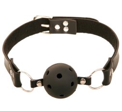 БДСМ - кляп у формі гладкої гумової кульки FFS Breathable Ball Gag Black