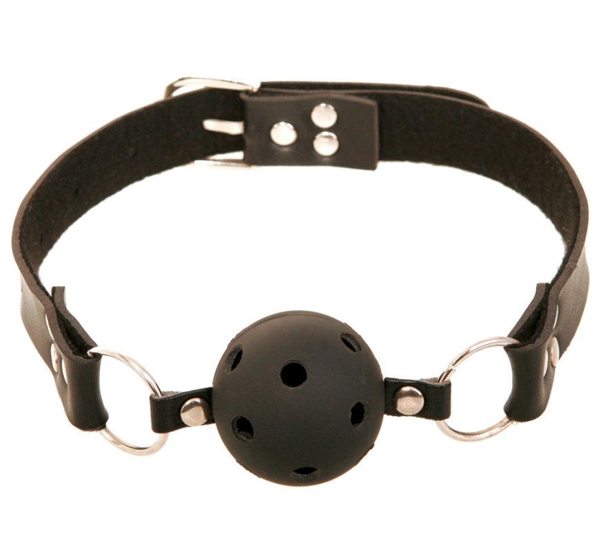 БДСМ - кляп у формі гладкої гумової кульки FFS Breathable Ball Gag Black