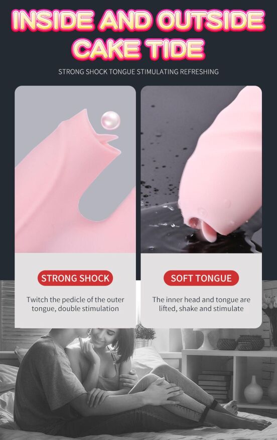 Вібратор - Silicone Vibrator USB 7 Function and Thrusting Function / Heating Pink