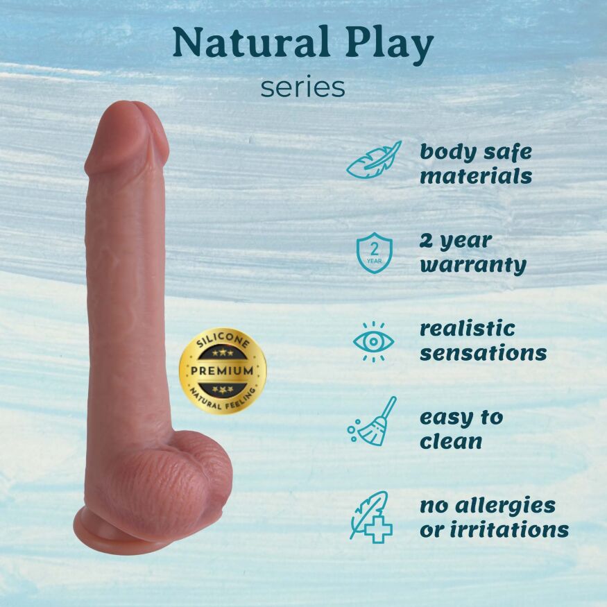Фалоімітатор - Erospace Natural Play Silicone Dildo D3, 24 см