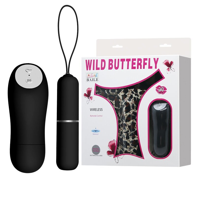 Вібростимулятор клітора з пультом д / у і стрінгами Wild Butterfly BW-012009