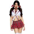 Костюм школьницы Miss Prep School Leg Avenue, 4 предмета, красный, M/L