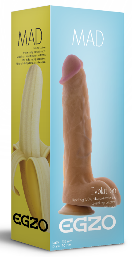 Фалоімітатор EGZO Ciberskin DS003 (23,5 см х 5 см)