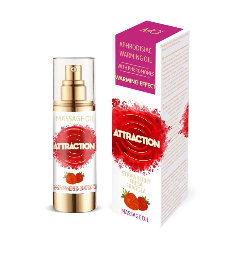 Разогревающее массажное масло с феромонами MAI MASSAGE OIL - STRAWBERRY (30 мл) (без упаковки)