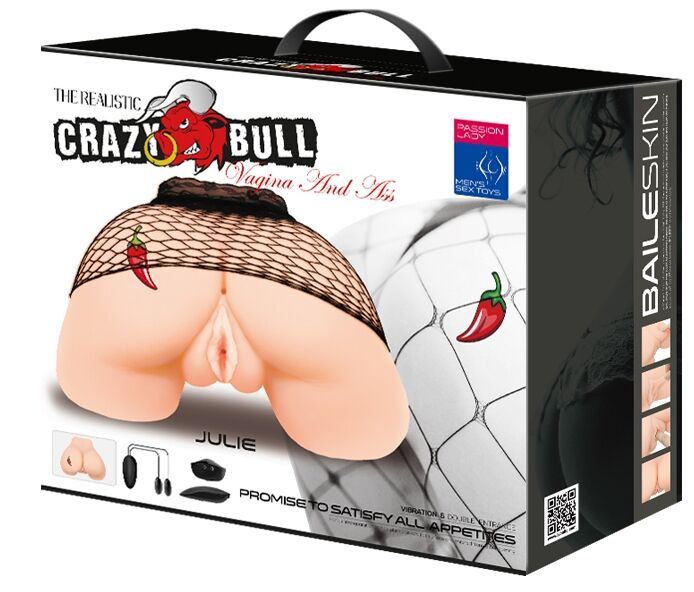 Мастурбатор с двойной вибрацией и двумя входами Crazy Bull - JULIE, BM-009104Z-1