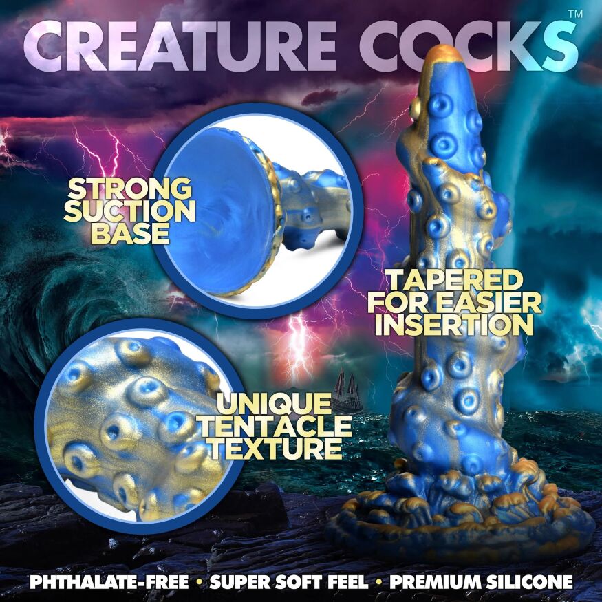 Фаллоимитатор член Кракена, 21х5 Creature Cocks Lord Kraken Tentacled Silicone Dildo