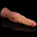 Необычный большой фаллоимитатор - Dual-Layered Silicone Cock 9.5" Brown