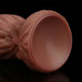 Необычный большой фаллоимитатор - Dual-Layered Silicone Cock 9.5" Brown