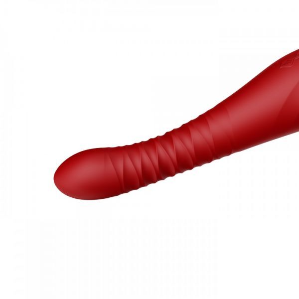 Вибромассажер с фрикциями и управлением со смартфона  ZALO KING, Wine Red