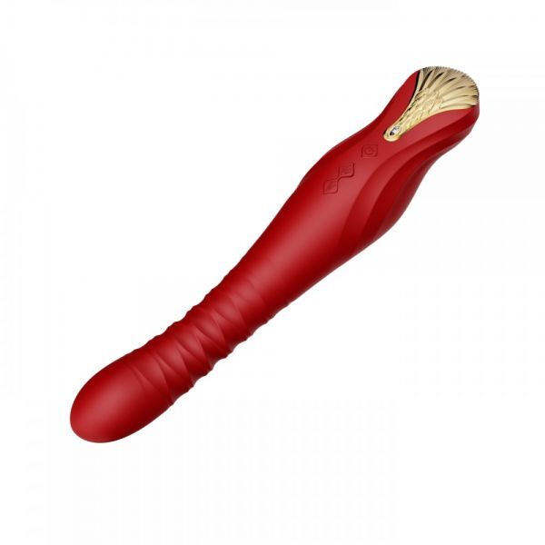 Вибромассажер с фрикциями и управлением со смартфона  ZALO KING, Wine Red