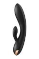 Смарт вибратор кролик Satisfyer Double Flex Connect App Black