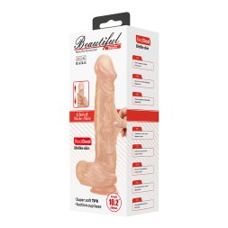 Реалістичний фалоімітатор з великою текстурованою мошонкою Beautiful Encounter Bergrisi Dildo Flesh