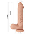 Реалістичний фалоімітатор з великою текстурованою мошонкою Beautiful Encounter Bergrisi Dildo Flesh
