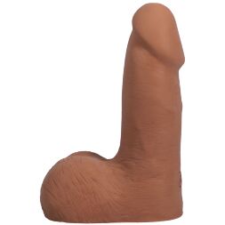 Фаллоимитатор небольшого размера Doc Johnson The Realistic Cock ULTRASKYN - 5 Inch with Balls Caramel