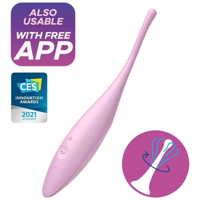 Клиторальный вибратор Satisfyer Twirling Joy с управлением через приложение, розовый