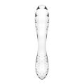 Двусторонний стеклянный дилдо Satisfyer Dazzling Crystal 1 Transparent, очень прочный, без стоппера