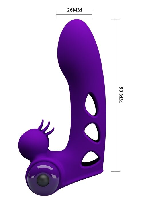 Кліторальний стимулятор на палець Pretty Love-Orlando Finger Violet, BI - 014836-1
