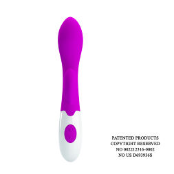 Силиконовый вибратор с дополнительным стимулятором клитора Pretty Love Brighty Vibrator Purple