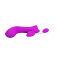 Силиконовый вибратор с дополнительным стимулятором клитора Pretty Love Brighty Vibrator Purple