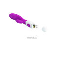 Силиконовый вибратор с дополнительным стимулятором клитора Pretty Love Brighty Vibrator Purple