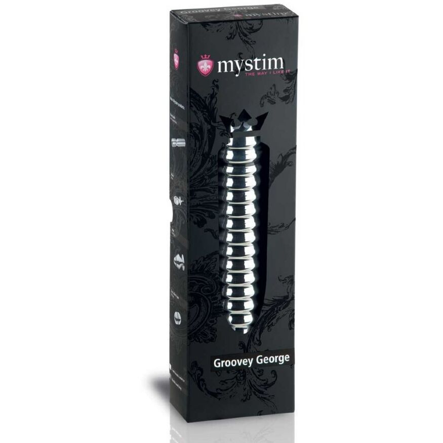 Фалоімітатор для електросексу, рельєфний Mystim 20 х 4.5 см