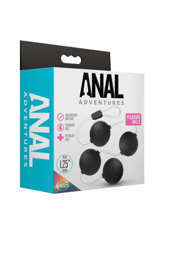 Анальные шарики Blush Anal Adventures Pleasure Balls - Black