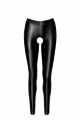 Леггинсы с открытым доступом, F304 Noir Handmade мокрый эффект, черные, размер M