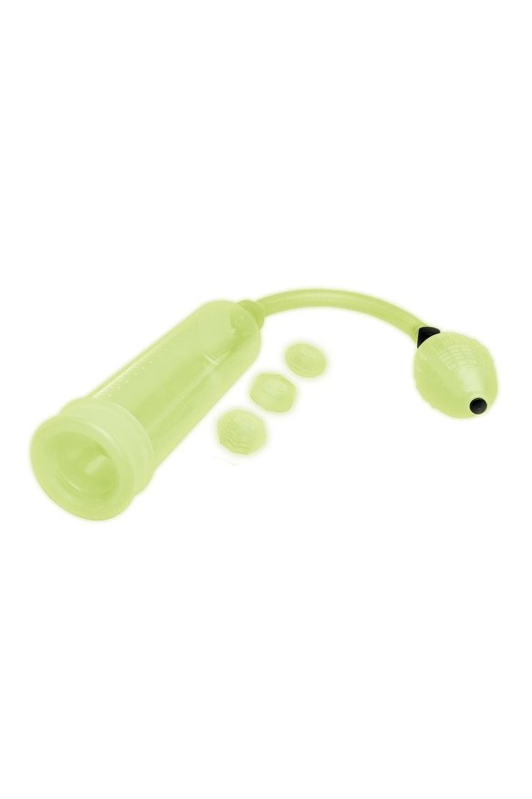 Помпа для члена Whipsmart Glow In The Dark 3 кільця в комплекті, що світиться в темряві, 23.5 см