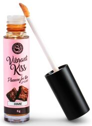 Блиск для губ з ефектом вібрації Secret Play - LIP GLOSS Vibrant Kiss Brownie, 6 грам