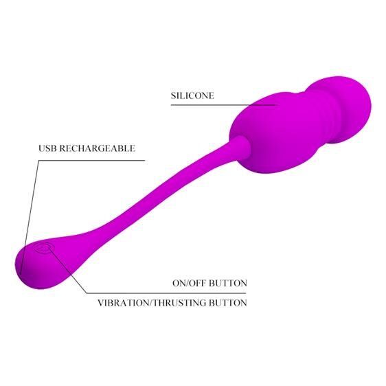 Віброяйце - Pretty Love Callie Thrusting Vibrating Egg Purple