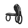 Девайс для пітримки ерекції 2в1 з вібрацією  - Pretty Love Vibrating Penis Sling Jammy Black