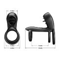 Девайс для пітримки ерекції 2в1 з вібрацією  - Pretty Love Vibrating Penis Sling Jammy Black